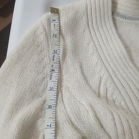 Tommy hillfrgure  white sweater very beautiful  LG - Picture 12 of 15